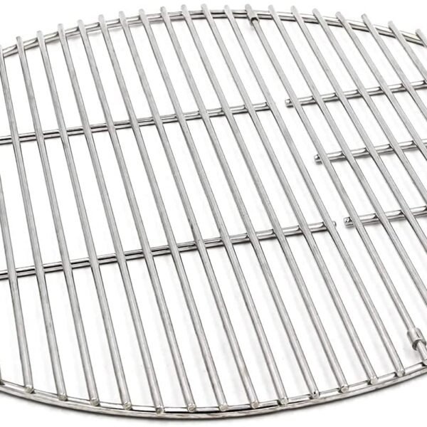 INDIAN DECOR. 31431 BBQ Stainless Steel hinged Cooking Rack - Multi-Purpose Round Cooling Rack Cooking Grid Grate Replacement, Stainless Steel SUS304,Round Grid 18 1/2 Inch Diameter - Chrome