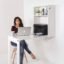 INVISIBLE BED Wall Mounted wall cabinet, foldable Plywood table for Home, Office in Beautiful White (Plywood)