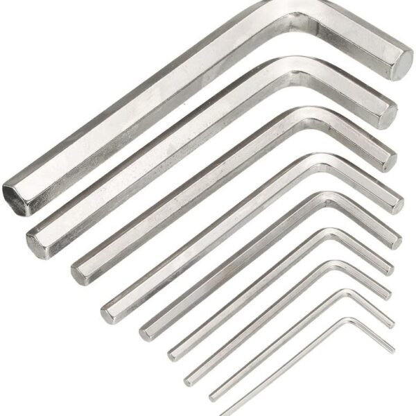 Inditrust NEW 9 Pieces Hex Allen Key Wrench L Shape Repair Tool Set Allen Key Set