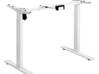 JIN Office Zenith Electric Height Adjustable Table Frame| Standing Desk with 100 Kg Wt. Capacity & 3 Year Warranty| Ergonomic Desk for Home Office| Sit Stand Table with 3 Memory Preset| White Frame