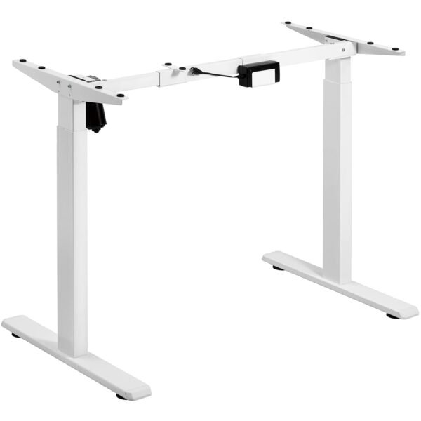 JIN Office Zenith Electric Height Adjustable Table Frame| Standing Desk with 100 Kg Wt. Capacity & 3 Year Warranty| Ergonomic Desk for Home Office| Sit Stand Table with 3 Memory Preset| White Frame