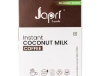 Japri Instant Coconut Milk No Added Sugar Coffee Premix | Japri Foods | Plant Based | Diabetic Friendly | Lactose Free | Non-Dairy | Vegan Friendly | 10g x 10 Sachets (100g)