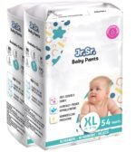 Jr. Sr. Baby Diaper Pants | Extra Large (XL) Size (12-17 kg), 108 Count | Pack of 2 | Upto 12 hr Absorption with Advanced Leak Protection | Safe For Babies Skin | Soft, Secure & Comfy