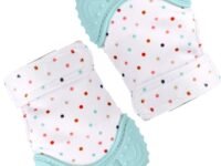 KidDough Baby Soft Teething Mitten Teether Glove, Teether For 3 To 6 Months Baby, Teething Pain Relief Toy Glove, Natural Remedy For Infants & Toddlers (Pack Of 2) (Color: Sea Green) - Silicone
