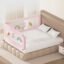 Kids Station Baby Bed Rail Guard for Toddlers Safety - Portable and Adjustable Height - Sturdy - See Through Mesh - Baby Safety Essential - 6.3ftx5ft or 190x150cm (2 Sides, Pink, Basic)