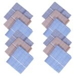 Kuber Industries Cotton 12 Piece Men's Handkerchief Set - Multicolour, Standard (CTKTC05639)