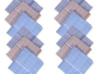 Kuber Industries Cotton 12 Piece Men's Handkerchief Set - Multicolour, Standard (CTKTC05639)