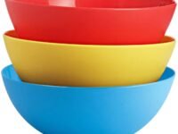 Kuber Industries Plastic Solid Mixing Bowl - 2000ml 3 Piece Multicolor (CTKTC034744)
