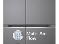 LG 655 L Frost-Free Smart Inverter Double Door Side-By-Side Refrigerator (GL-B257HDSY, Dazzle Steel, Express Freeze | Multi Air-Flow)