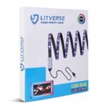 LITVERSE Plastic Light Strip 2Meter | RGB 5050 Color Changing LED Strip Light With USB Cable For TV Backlight, Bedroom, Cabinet Shelf Display (2Meter-Upto 24" To 34"-Multi)