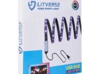 LITVERSE Plastic Light Strip 2Meter | RGB 5050 Color Changing LED Strip Light With USB Cable For TV Backlight, Bedroom, Cabinet Shelf Display (2Meter-Upto 24" To 34"-Multi)