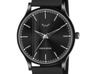 LOUIS DEVIN Silicone Strap Analog Wrist Watch for Men (Black/Blue/Red) | LD-BK054