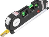Laser level, Multipurpose Laser tape measure Line 8ft+ Tape Measure Ruler Adjusted Standard and Metric Rulers Update Batteries MICMI A80 (Laser level)