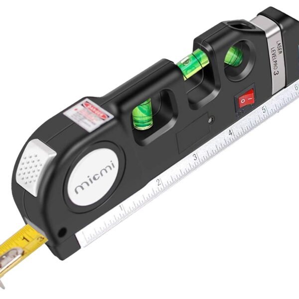 Laser level, Multipurpose Laser tape measure Line 8ft+ Tape Measure Ruler Adjusted Standard and Metric Rulers Update Batteries MICMI A80 (Laser level)