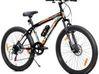 Leader Beast 26T Multispeed (7 Speed) Mountain Bike with Front Suspension & Dual Disc Brake - MATT_Black_SEA Green, Ideal for 12 + Years,Mountain Bike,Mens,Front,18 inches