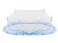 LifeKrafts Foldable Baby Mosquito Net, Bottomless Net for for Safe & Easy Use | Ensures Your Baby's Safe Sleep 135 x 65 x 65cms, for Babies & Toddlers (0 to 36 Months) - Blue