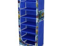 Little One'S | 7 Shelves Baby Foldable Wardrobe | Jungle Blue (Made In India) - Fabric