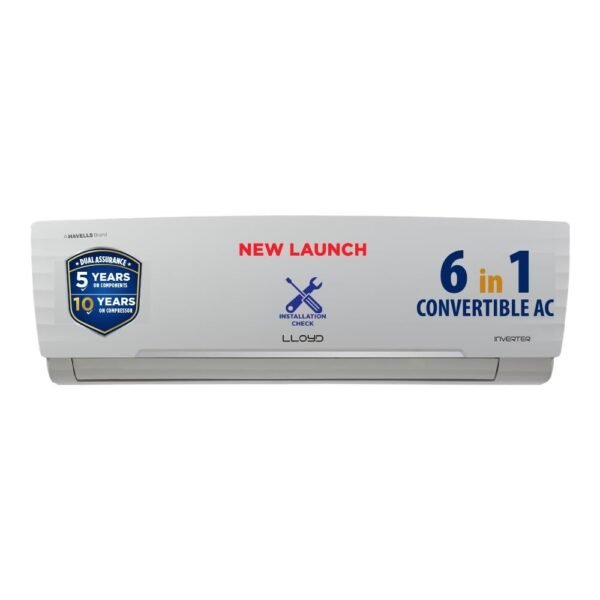 Lloyd 1.5 Ton 3 Star Inverter Split AC (6 in 1 Convertible, Cools Even at 52°C, Copper, Anti-Viral + PM 2.5 Filter, White, GLS18I3FWGSC)