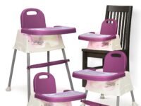 LuvLap 4 in 1 Convertible Baby High Chair with footrest, Convertible to High Chair, Low Chair, & Booster Seat, Essential for Baby Feeding (Purple)
