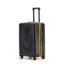 MOKOBARA The Transit Luggage|65L Capacity TSA Lock Silent Ninja Wheels Telescopic Handle Polycarbonate Hardshell|Ideal for Travel & Weekend Getaways (Black Check-in Medium)