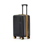 MOKOBARA Transit Cabin Luggage | 40 Liters Capacity & Durable Polycarbonate Hardshell | Silent Hinomoto Wheels & TSA Lock | Carry-On Suitcase for Travel | Black | Money Moves Sunray