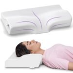 MY ARMOR Cervical Pillow for Neck Pain | 2 Years Warranty | for Spondylitis Neck & Shoulder Pain, Orthopedic Memory Foam Pillow for Sleeping, Regular Size - 18.5x11x3.5 Inch, White Bamboo - Pack of 1