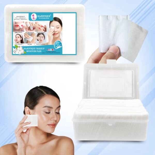 Majestique Cotton Face Pads, Makeup Removing Cotton Wipes with Soft Touch for Eye, Face Cleansing Tissues, Pure Cotton Pad, Multifunctional, Cotton Pads for Face Toner - 460 Count / 1 Box