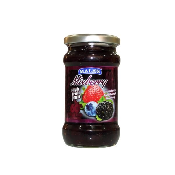 Mala's, Mixberry High Fruit Jam Glass Bottle, 350 gram