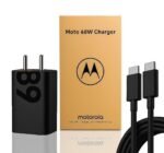 Motorola 68W TurboPower Fast Charger with 3.3Ft Type-C to C Cable | Compatible with Moto Edge, Edge 50 Pro, Edge 40 Neo, Razr 40, G84, G62, G54, G85, G45, G35, G96 & More (Black)