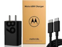 Motorola 68W TurboPower Fast Charger with 3.3Ft Type-C to C Cable | Compatible with Moto Edge, Edge 50 Pro, Edge 40 Neo, Razr 40, G84, G62, G54, G85, G45, G35, G96 & More (Black)