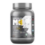 MuscleBlaze Biozyme Iso-Zero, Low Carb Whey Protein Isolate Powder, 27g Isolate Whey Per Scoop (Cookies & Cream, 1kg / 2.2lbs) | USA Patent-Published Enhanced Absorption Formula (EAF)
