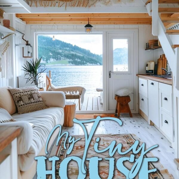 My Tiny House Coloring Book for Adults: Interior Coloring Book Living Spaces in Nature houses grayscale Coloring Book: 4 (Interior Coloring Books)