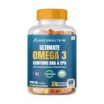 NATURALTEIN Omega-3 Fish Oil 1250mg Triple Strength Softgels | 450mg EPA & 300mg DHA in Triglyceride Form for Better Absorption | Heart, Brain, Eye & Joint Support | Glyphosate-Free | 60 Capsules
