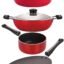 Nirlon Aluminium Non Stick Cookware Pots and Pans Set, 4 Piece (CT11_DKD(M)_SP(M)_CS24)