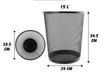 Novelty Store Dustbins, Recycling Metal Mesh Wastebasket Dustbins for Office/Home (Set of 1, Large)