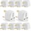 Ocko 3 Prong Pin Plug (Type G Adapter) | UK to Universal Computer Conversion Outlet Plug Adapter | Travel Companion for International Devices, Australia/New Zealand/China, UK (Pack of 10, White)