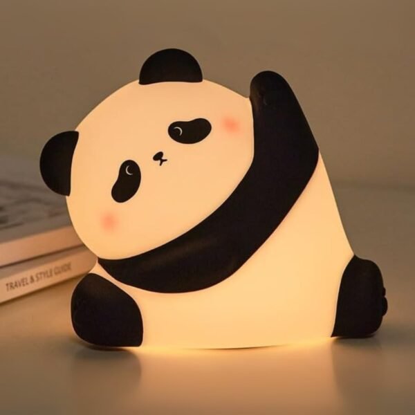 One94Store Rechargeable Silicone Panda Night Light for Kids | Kung Fu Panda Inspired 7-Color LED Lamp | Soft BPA-Free Bedside Nightlight | Cute Room Décor & Gift for Toddlers, Teens & Valentine’s Day