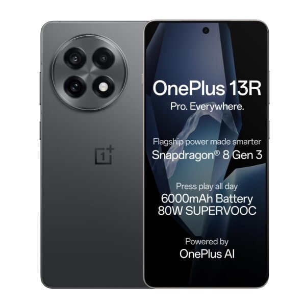 OnePlus 13R| Smarter with OnePlus AI (12GB RAM, 256GB Storage Nebula Noir)