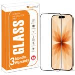 OpenTech® Military-Grade Tempered Glass Screen Protector Compatible for iPhone 17 with Edge to Edge Coverage - Case Friendly, Anti-scratch and Bubble free installation kit (6.3 Inches)