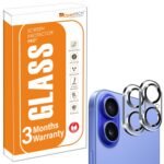 OpenTech® Premium Camera Lens Protector Tempered Glass Compatible For iPhone 17 With Edge To Edge Coverage (Full Transparent) (Pack of Two)