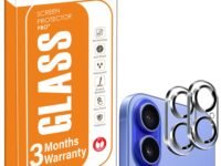 OpenTech® Premium Camera Lens Protector Tempered Glass Compatible For iPhone 17 With Edge To Edge Coverage (Full Transparent) (Pack of Two)