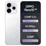 Oppo Reno15 5G (Glacier White, 12GB RAM, 256GB Storage) with No Cost EMI/Additional Exchange Offers
