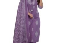 PARTHVI|Women's Pure Cotton Printed with Handwork Kurta with Pants and Dupatta Set | Ethnic Set | Suit Set | Kurta Set | Wedding Suit Set