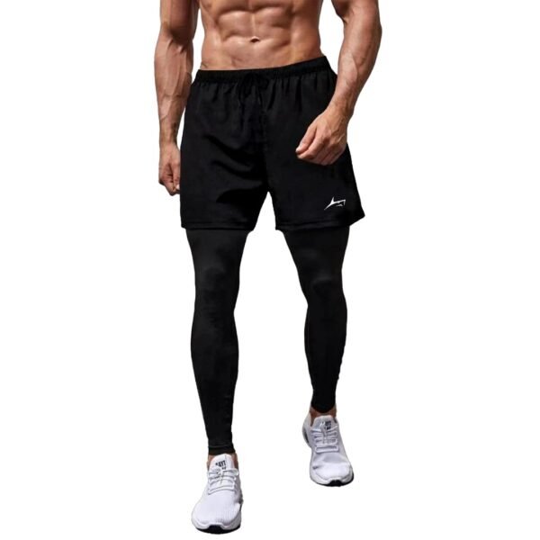 PROSHARX 2 in 1 Active Dual Pants | Men's 2 in 1 Running Pants, Gym Workout Compression Pants for Men Training Athletic Pants