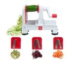Paderno World Cuisine A4982802 Folding Tri-Blade Spiralizer, Red