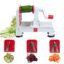 Paderno World Cuisine A4982802 Folding Tri-Blade Spiralizer, Red