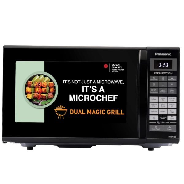 Panasonic 27L Convection Microwave Oven(NN-CT645BFDG,,Black Mirror, 360° Heat Wrap, Magic Grill)
