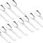 Parage Stainless Steel Set of 12 Ice Cream Spoons, Silverware Spoon Set, Dinner Spoon Length 13.5cm, Food Grade Silverware for Home & Kitchen, Durable Stylish, 12 Silver Spoons