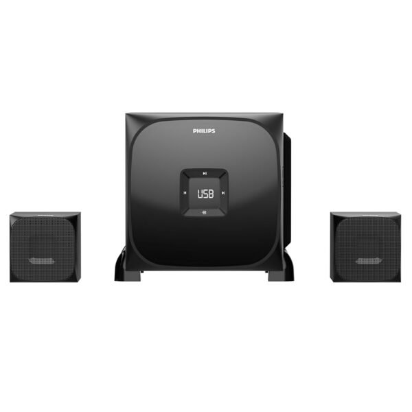 Philips Audio SPA8170B 4.1Ch 100W Bluetooth Multimedia Speaker with Rich Bass, Multi-Connectivity Option with Supporting USB, Optical, Aux-in for Easy Connection (Black)