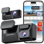 REDTIGER F77 V2 Dual 4K Dash Cam with Built-in 256GB eMMC, Dual STARVIS 2 IMX678 Front & Rear Cameras with Dual HDR, 4" Touchscreen, Voice Control, 5.8GHz Wi-Fi GPS, 24H Parking Monitor, Night View